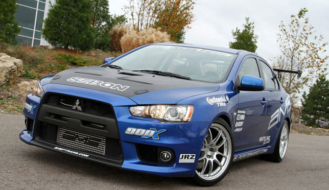 Dubbed the Mitsubishi Evo X 900X the 22 litre fourcylinder turbocharged 