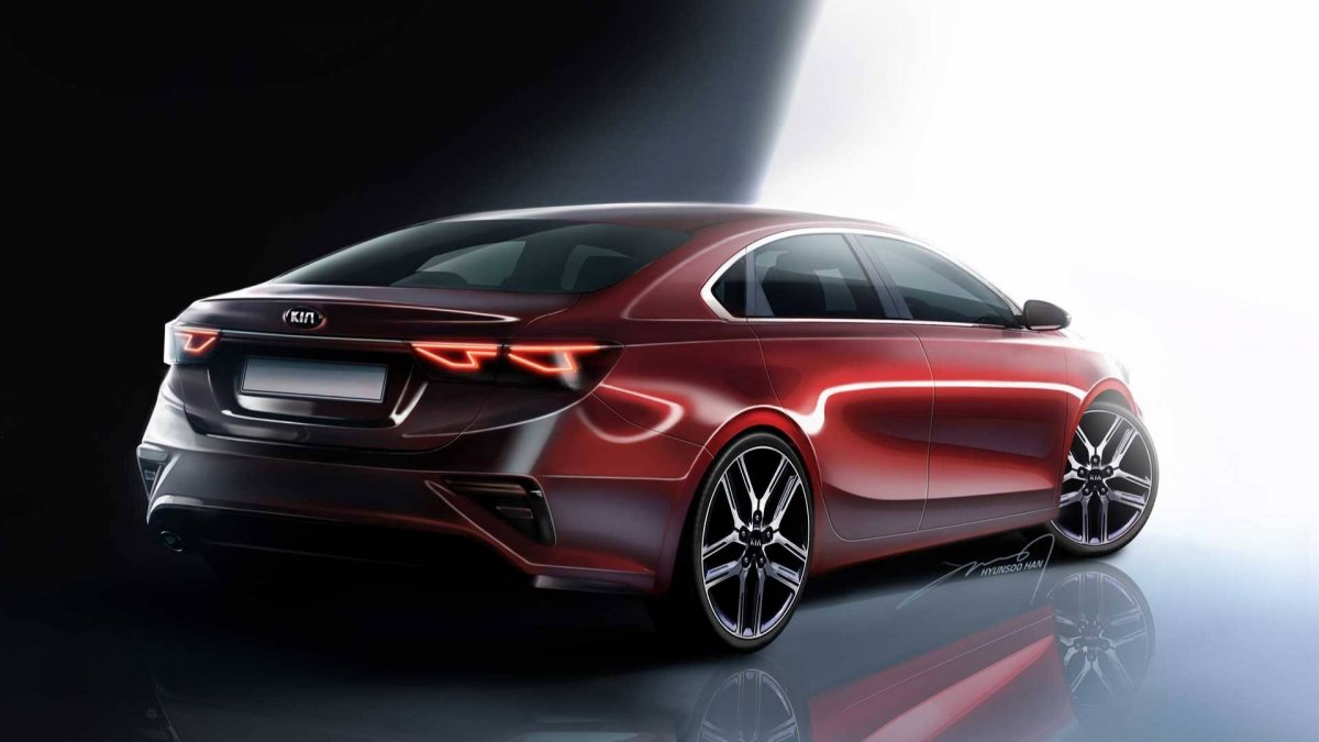 2019 kia cerato rendering rear quarter