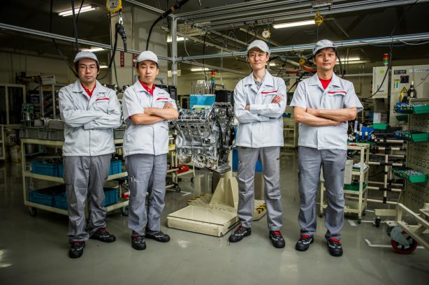 The craftsmen responsible for building the Nissan GT-R's engine