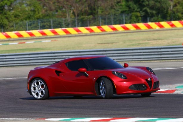 2014 Alfa Romeo 4C on track side