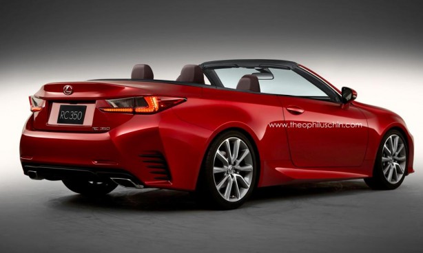 Lexus RC Convertible render rear