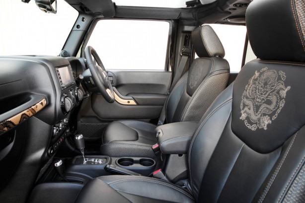 Jeep Wrangler Dragon interior front seats