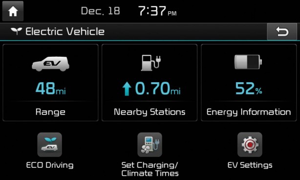 Kia UVO for EV (electric vehicle)