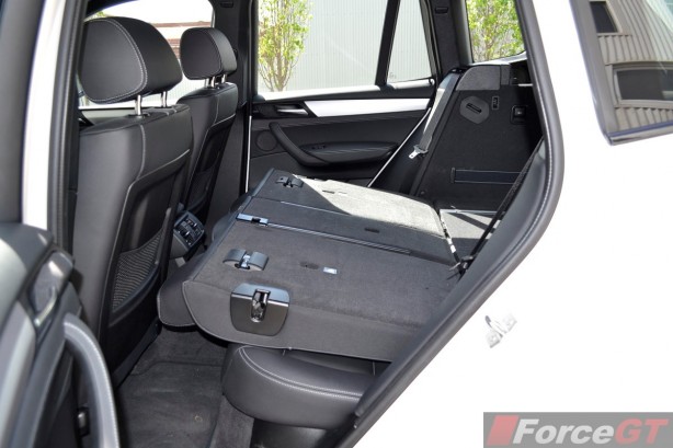 2014 BMW X3 xDrive30d LCI rear seat folded