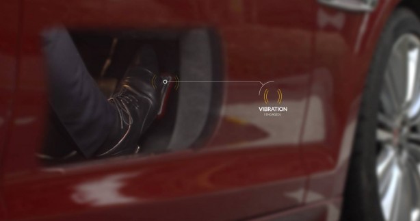 Jaguar Land Rover Bike Sense pedal vibrate