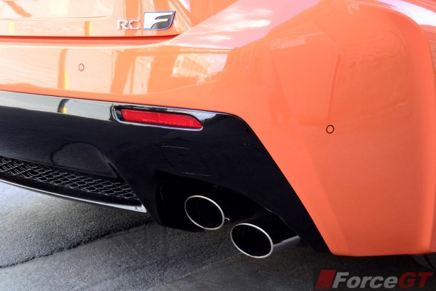 2015 Lexus RC F tailpipes