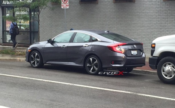 2016 Honda Civic Sedan spy photo rear quarter