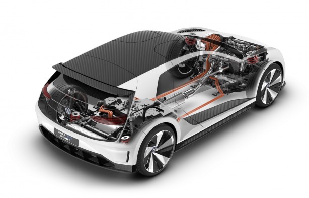 Volkswagen Golf GTE Sport Concept hybrid powertrain-1