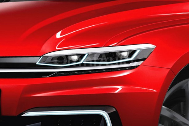 2017 Volkswagen Golf rendering headlight