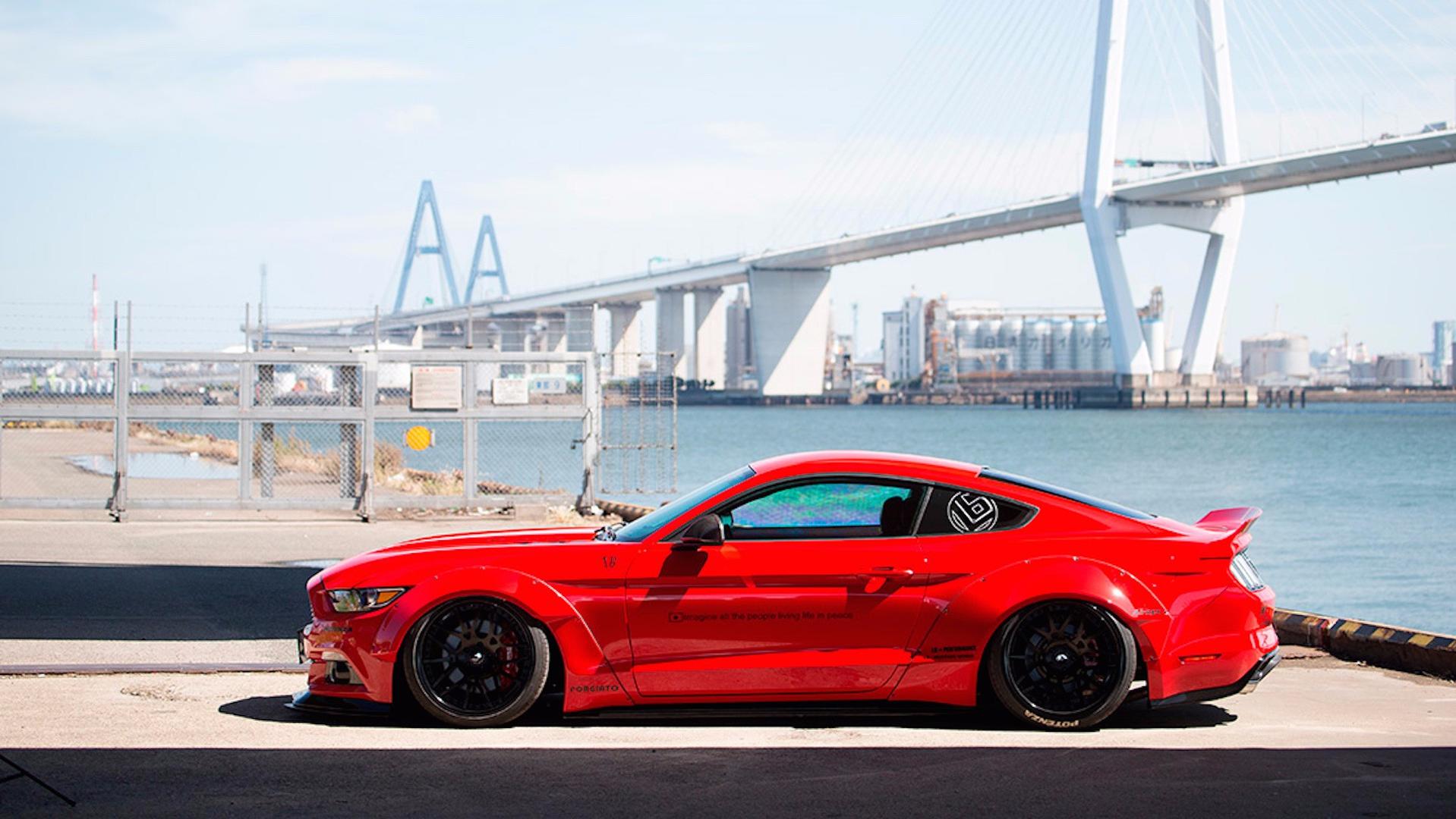 Ford Mustang gets Liberty Walk extra low and wide ...