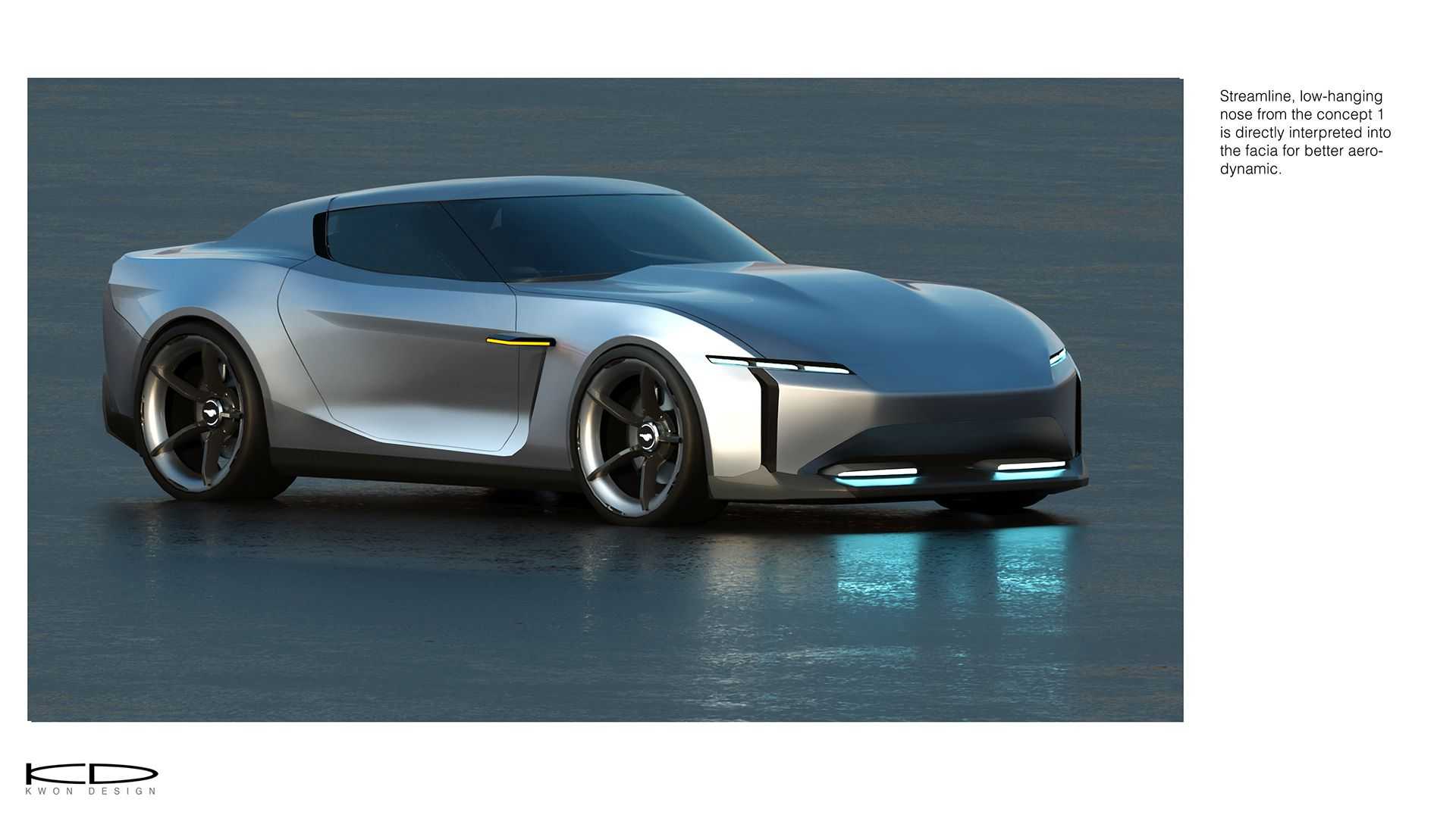 Ford Mustang Reimagined As Futuristic Electric Sports Coupe